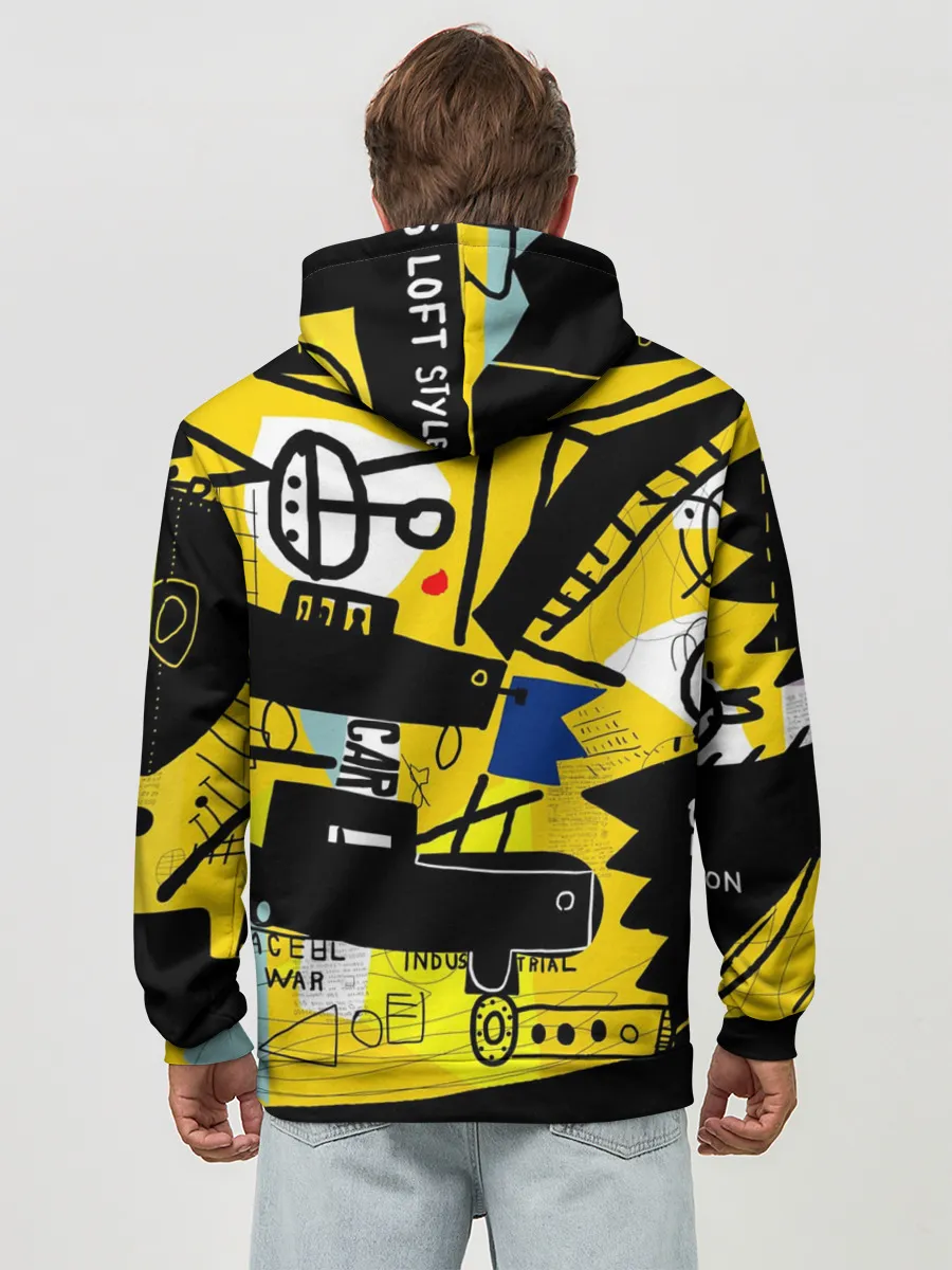 Худи мужской база хлопок / абстракция