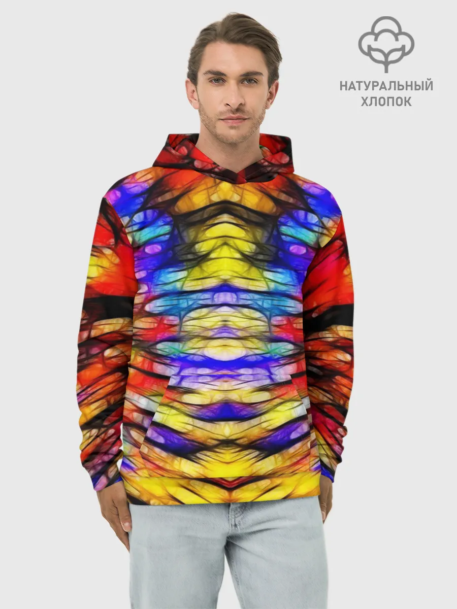 Худи мужской база хлопок / Батик. Краски