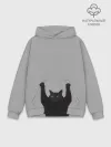 Худи мужской база хлопок / Кот сдается