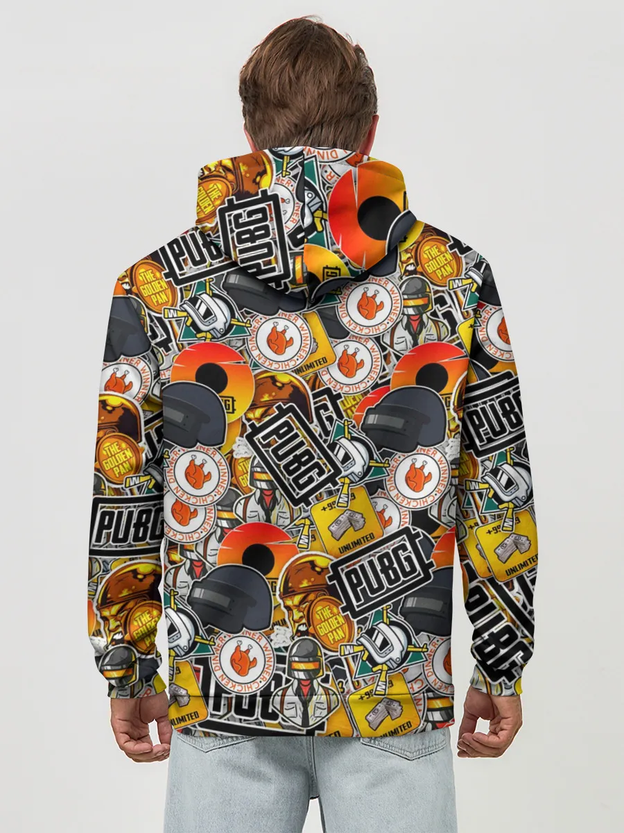 Худи мужской база хлопок / PUBG STICKER