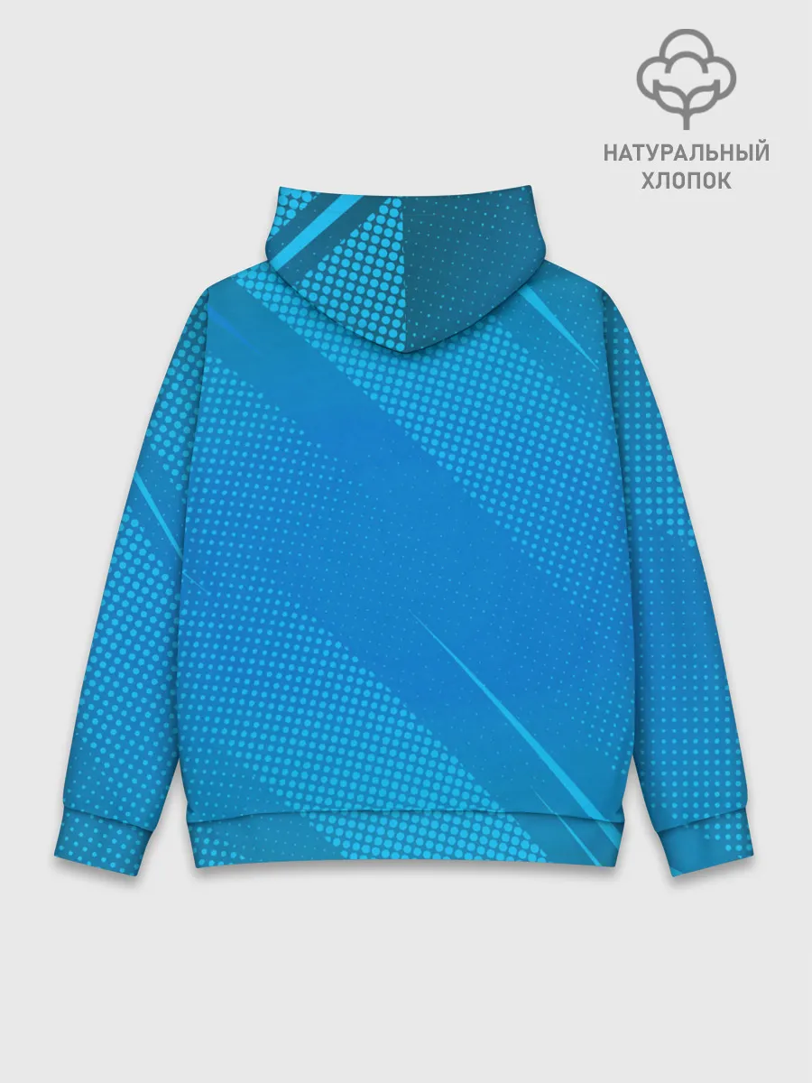 Худи мужской база хлопок / Initial D машина на голубом фоне