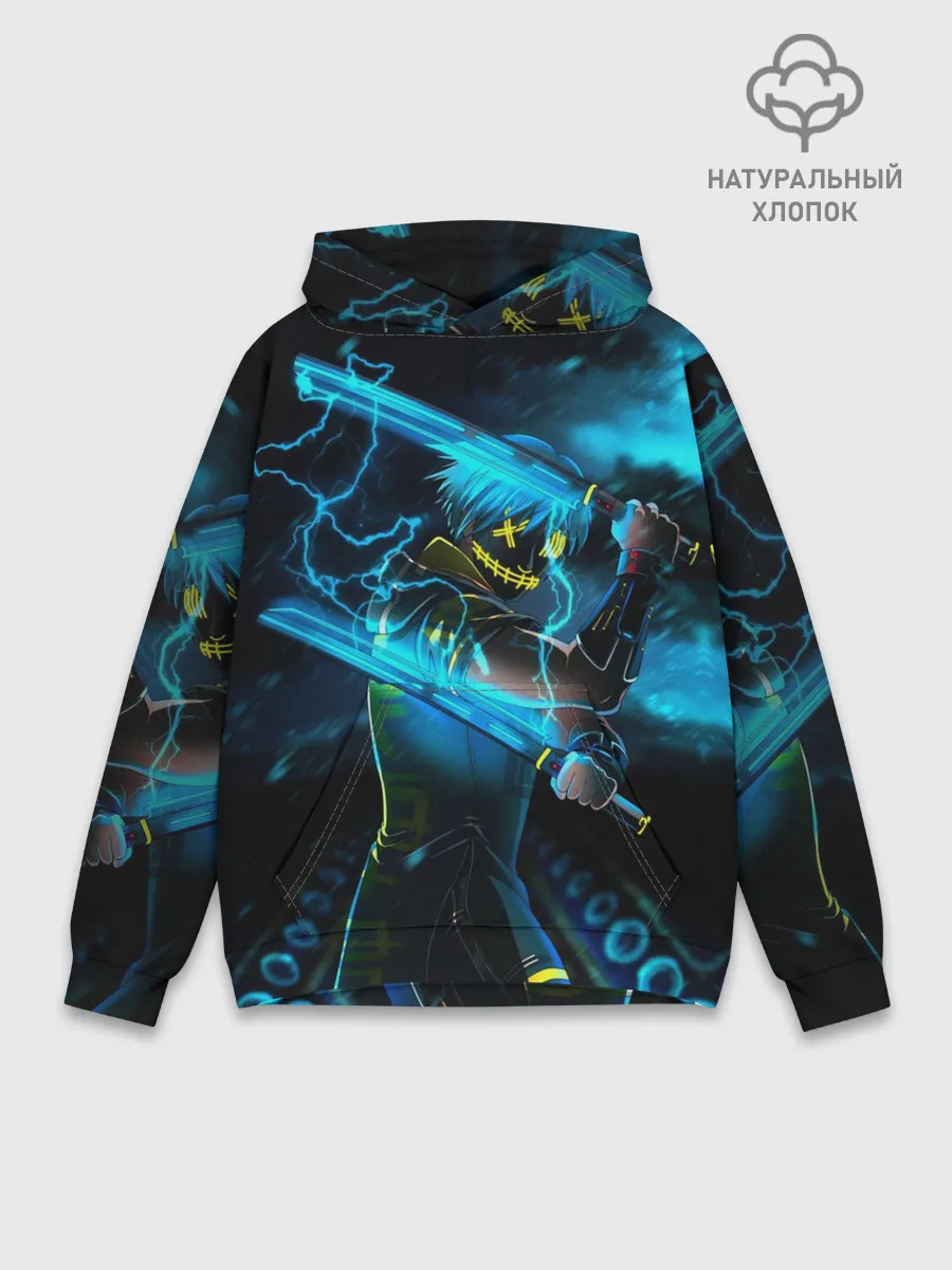 Худи мужской база хлопок / NEON SAMURAI