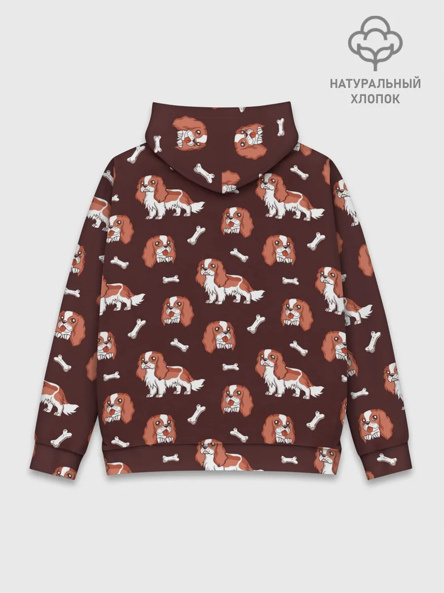 Худи мужской база хлопок / Спаниели
