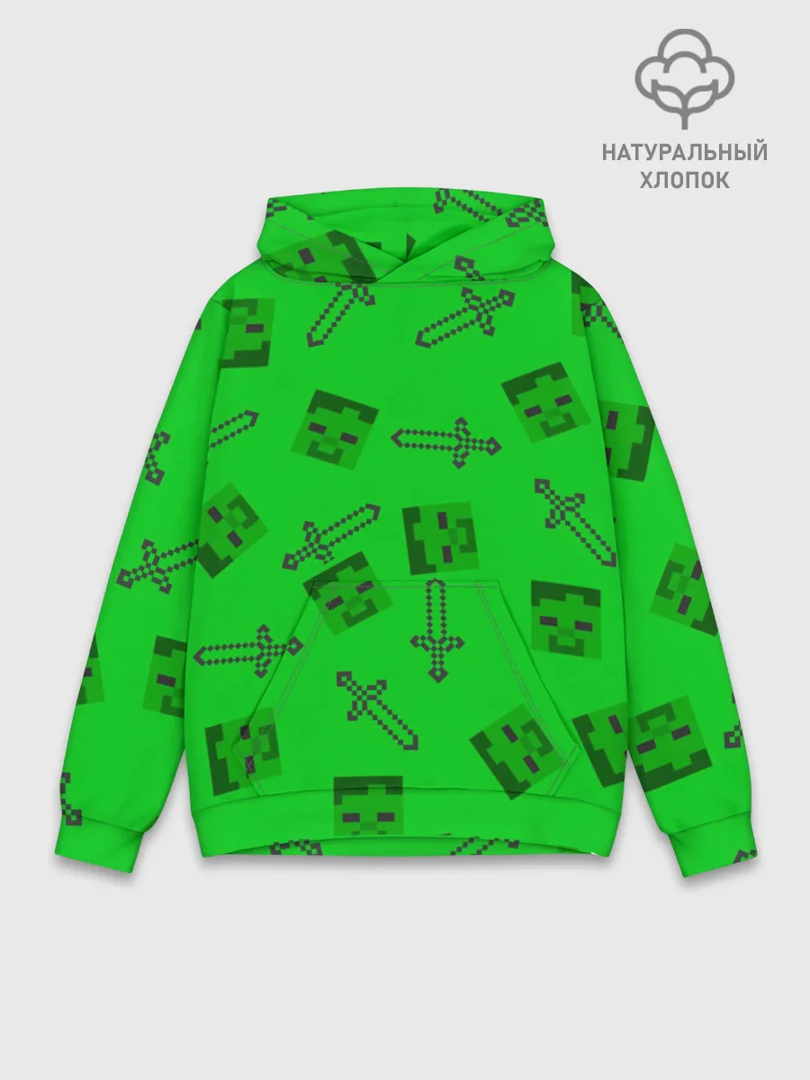 Худи мужской база хлопок / Minecraft