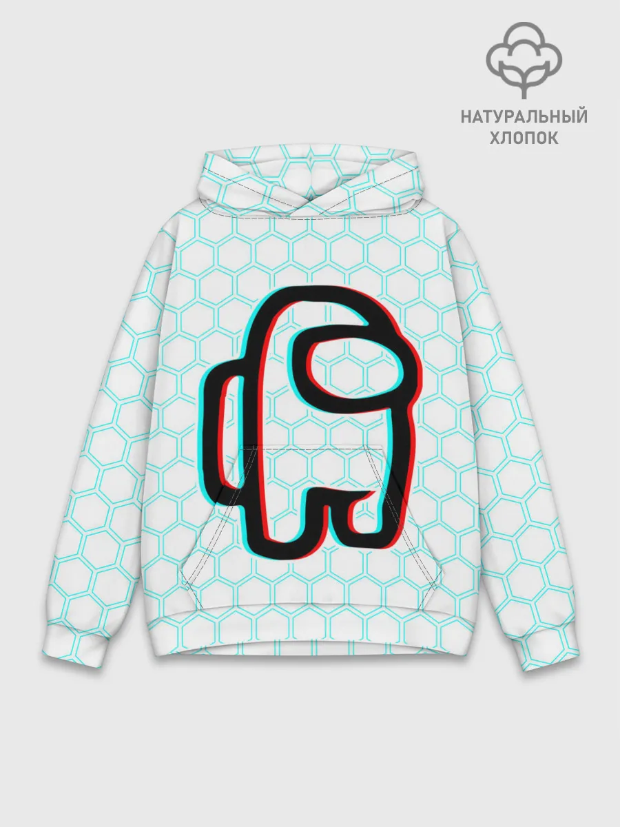 Худи мужской база хлопок / AMONG US / АМОНГ АС