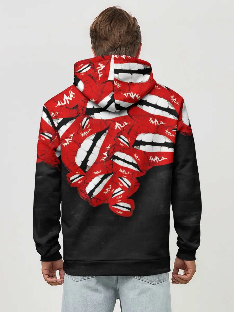 Худи мужской база хлопок / Губы