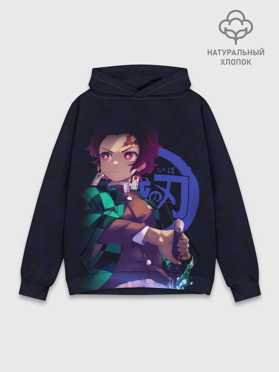 Худи мужской база хлопок / Танджиро Камадо