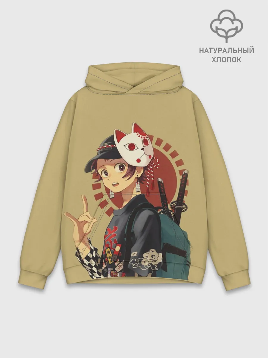 Худи мужской база хлопок / Tanjiro Kamado