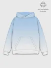 Худи мужской база хлопок / Небесно-голубой градиент