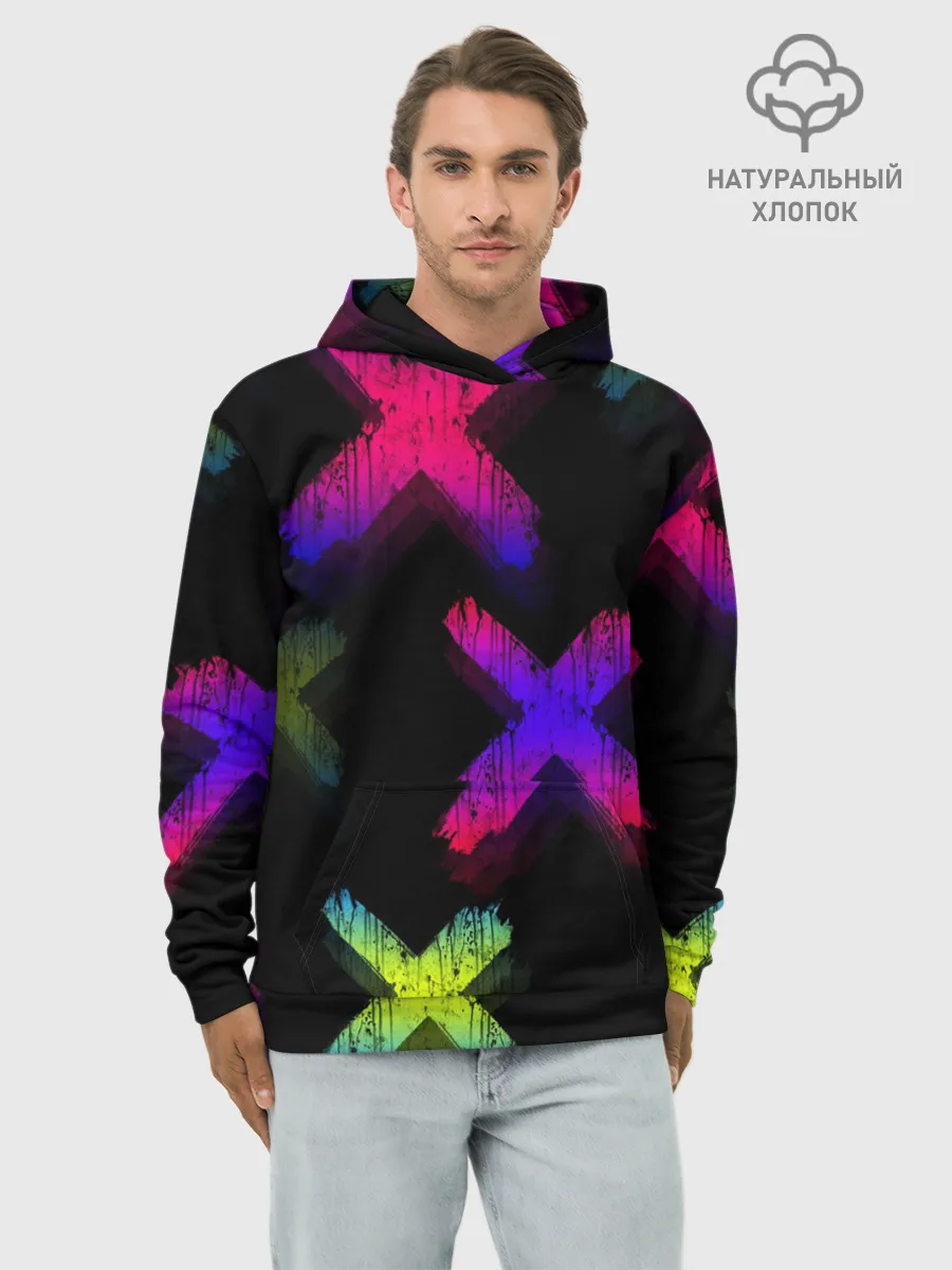 Худи мужской база хлопок / Крестики