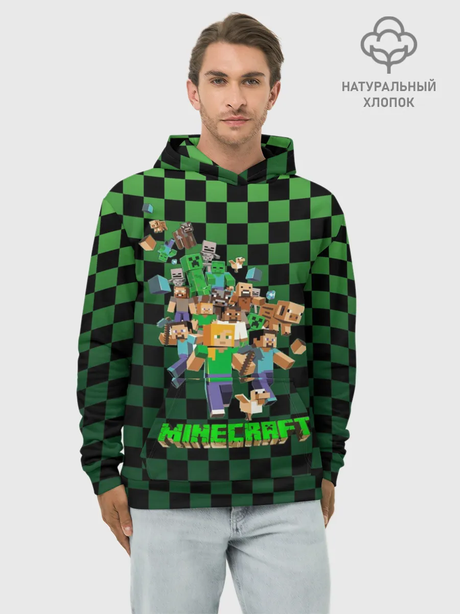 Худи мужской база хлопок / Minecraft