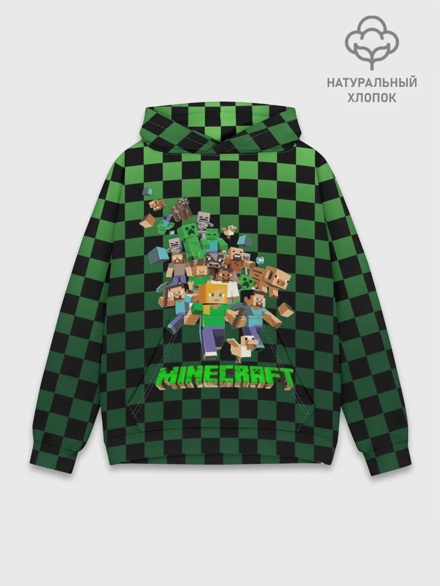 Худи мужской база хлопок / Minecraft