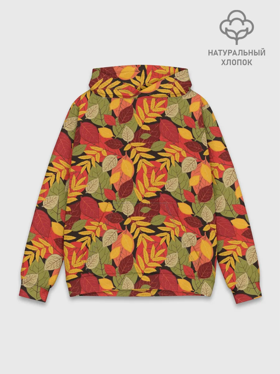 Худи мужской база хлопок / Осенние листья