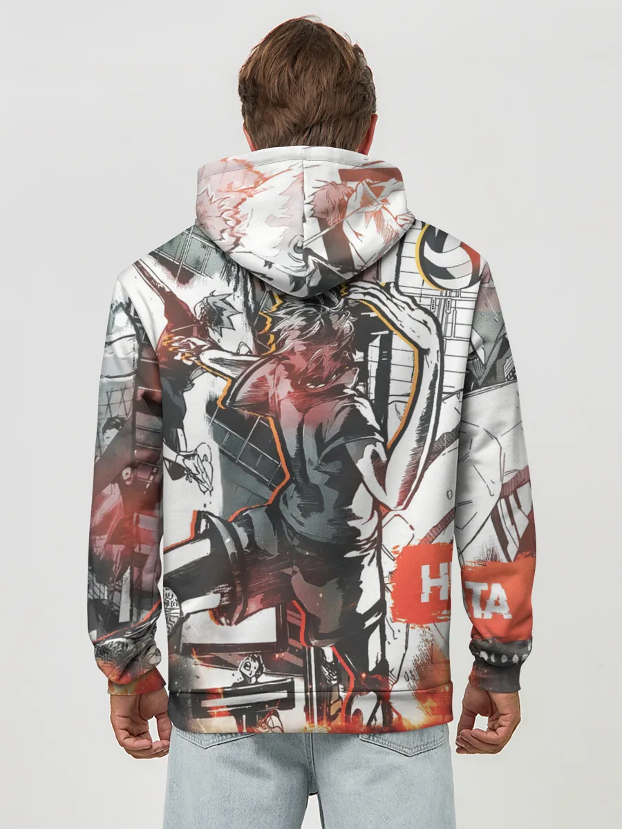 Худи мужской база хлопок / Haikyu Haikyuu Haikuu