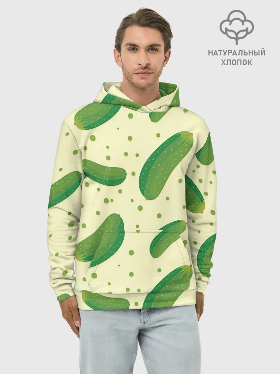 Худи мужской база хлопок / Огурчики