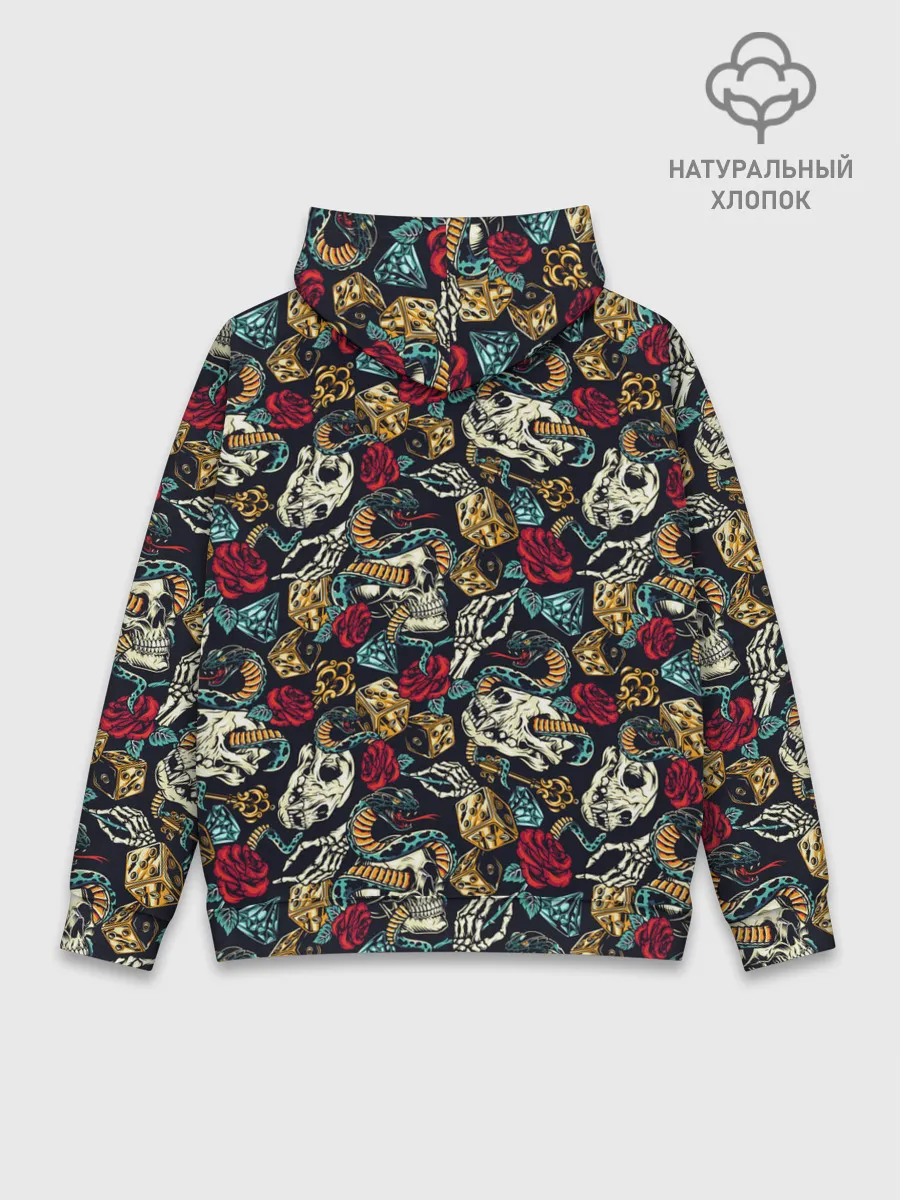 Худи мужской база хлопок / Hardcore tattoo