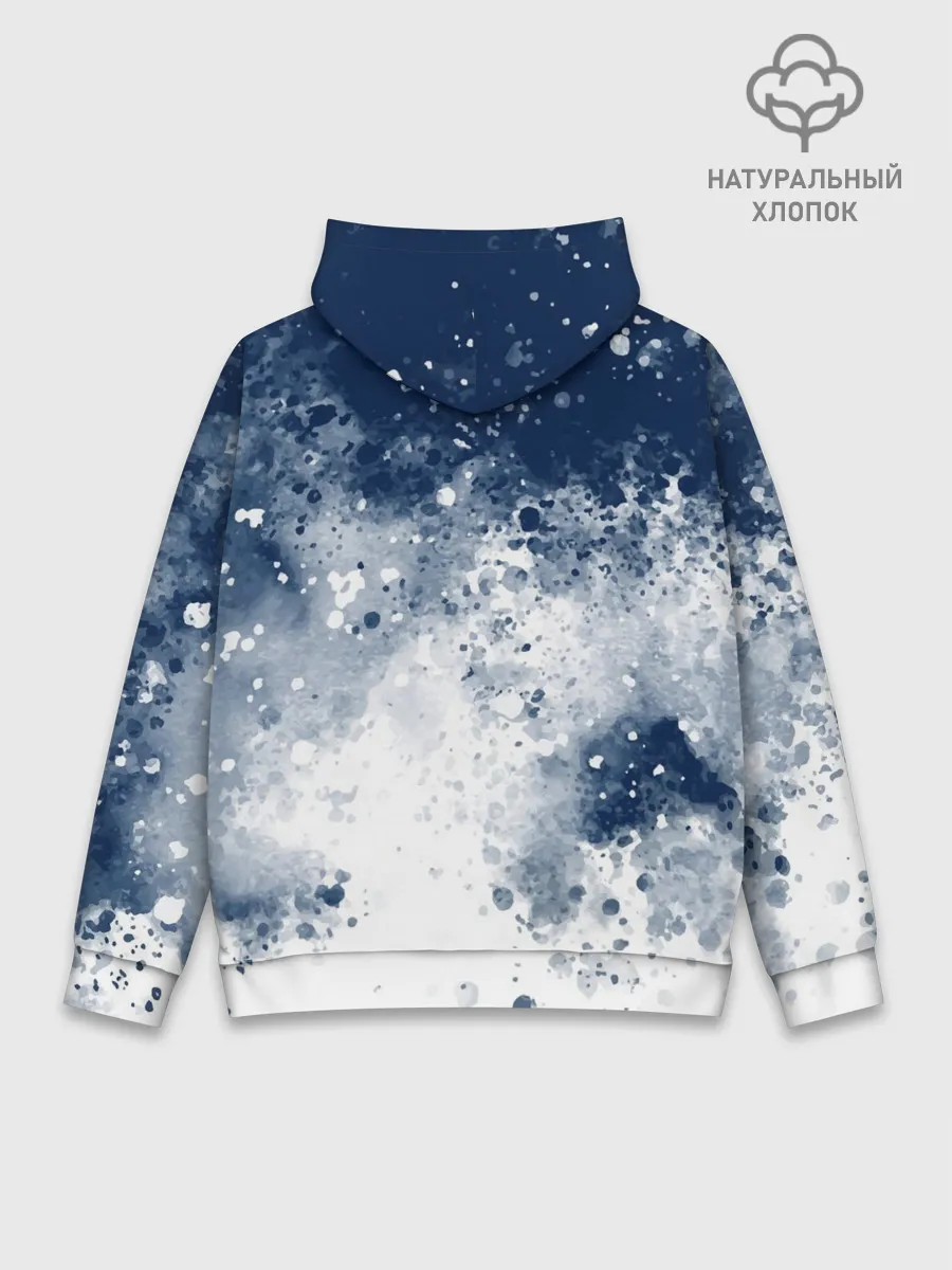 Худи мужской база хлопок / Чернильные капли