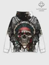 Худи мужской база хлопок / Череп индейца