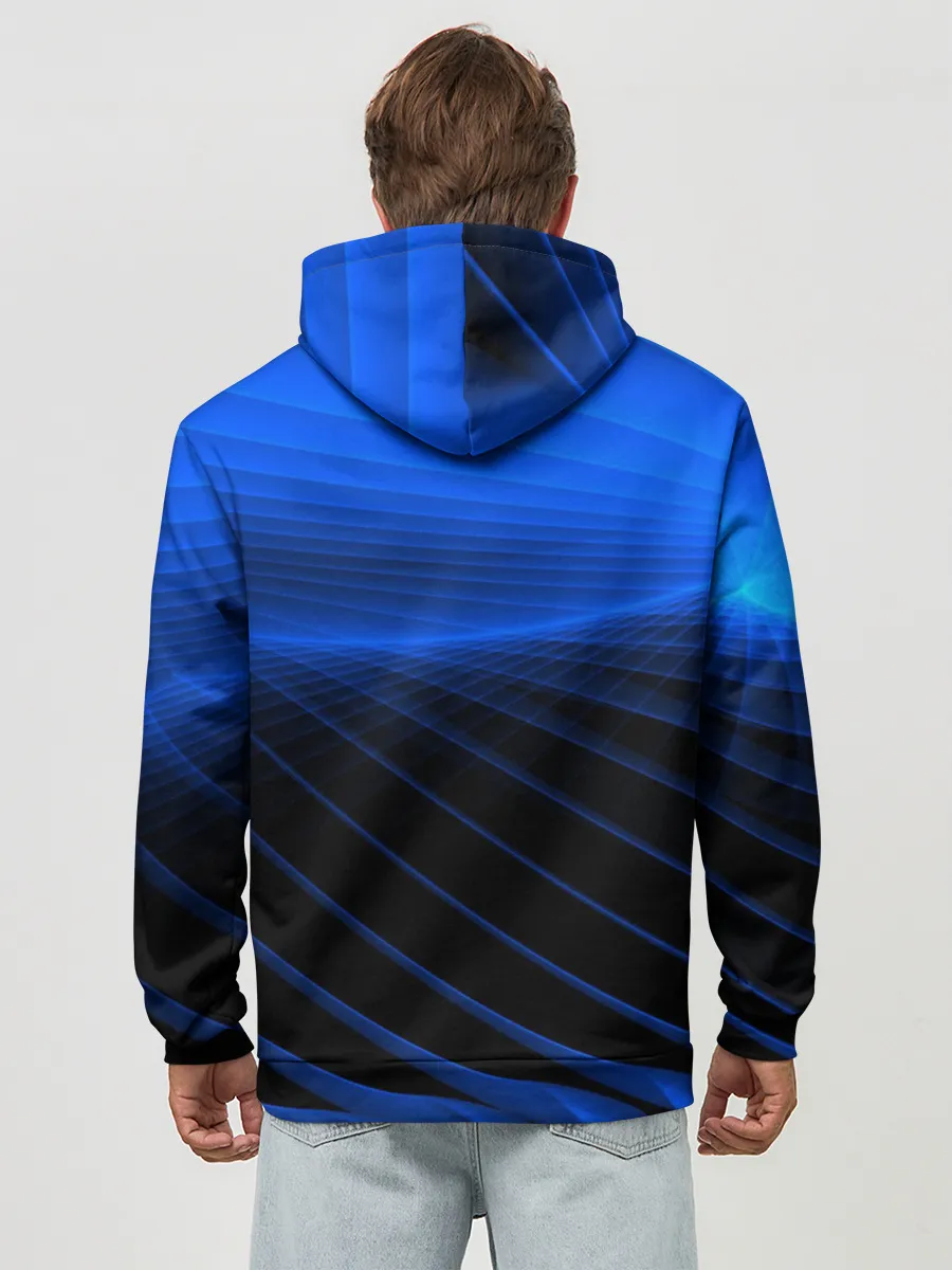 Худи мужской база хлопок / Неоновые лучи