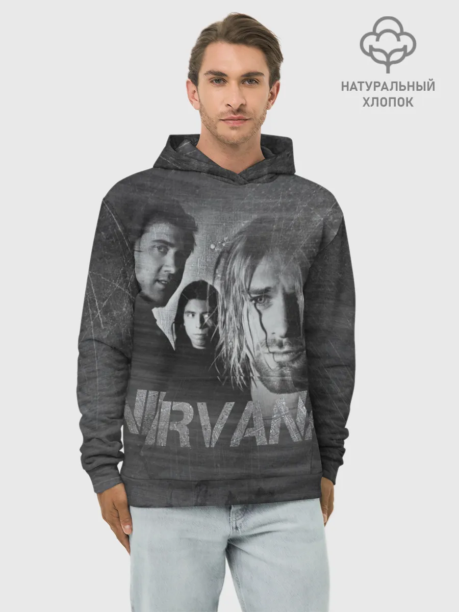 Худи мужской база хлопок / Нирвана