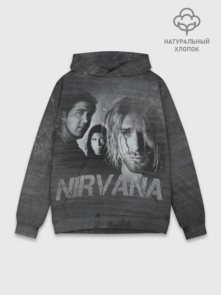 Худи мужской база хлопок / Нирвана