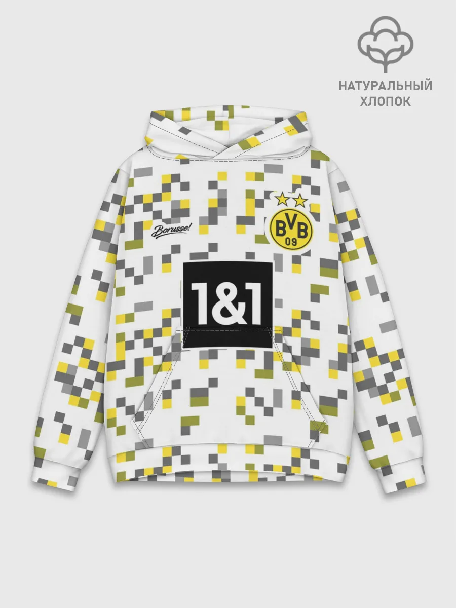 Худи мужской база хлопок / BORUSSIA резервная сезон 20/21