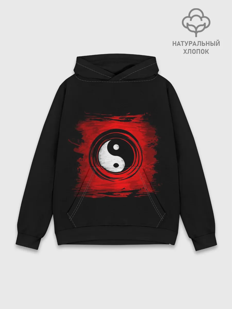 Худи мужской база хлопок / ИНЬ ЯНЬ