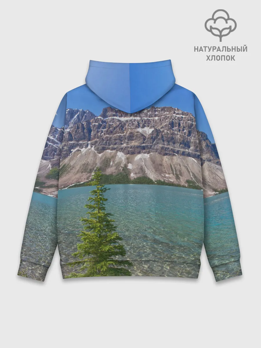 Худи мужской база хлопок / Горное озеро