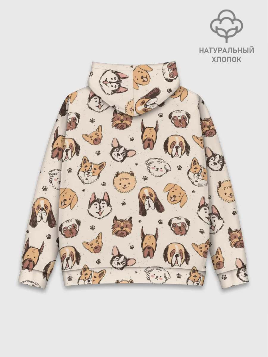Худи мужской база хлопок / Хипстерские собачки