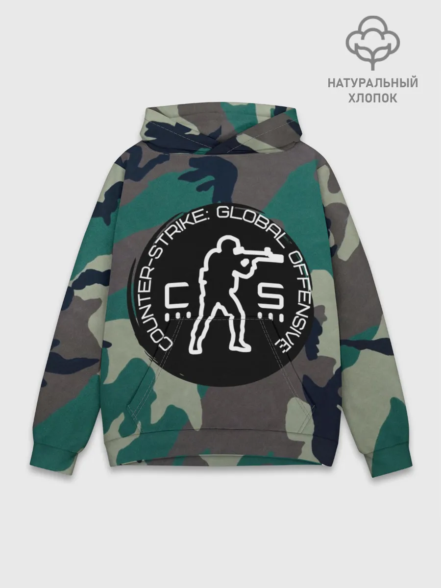 Худи мужской база хлопок / символика CStrike