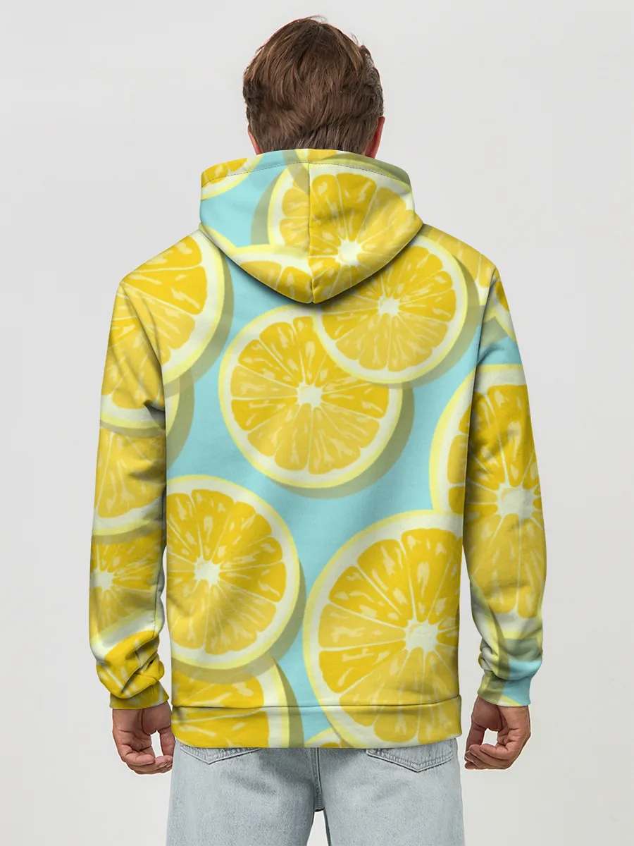 Худи мужской база хлопок / лимончики
