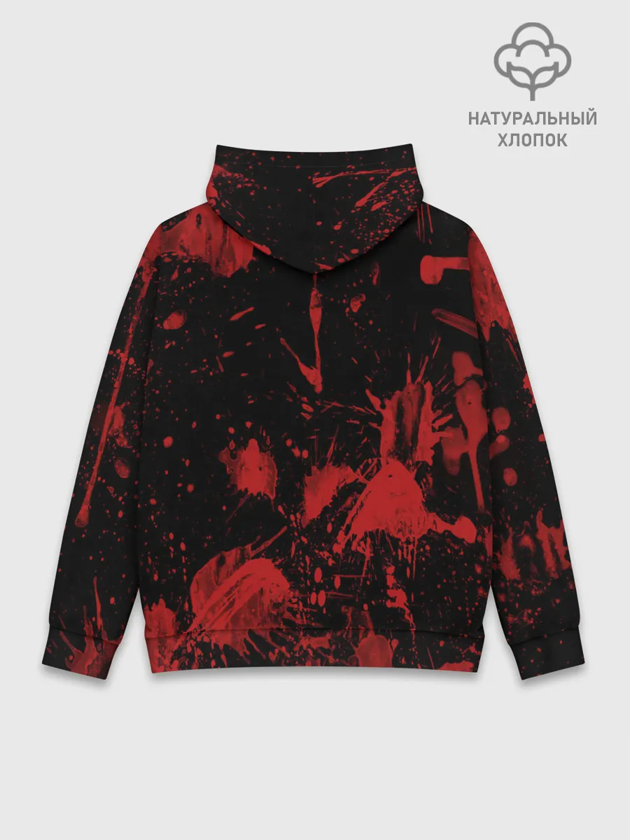 Худи мужской база хлопок / Пятна кровавой краски