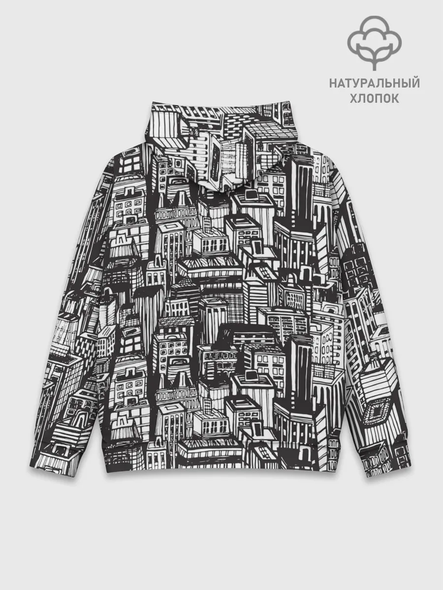 Худи мужской база хлопок / Бесконечный город