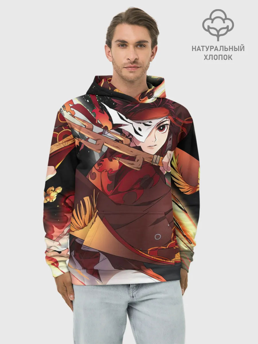 Худи мужской база хлопок / КЛИНОК РАССЕКАЮЩИЙ ДЕМОНОВ