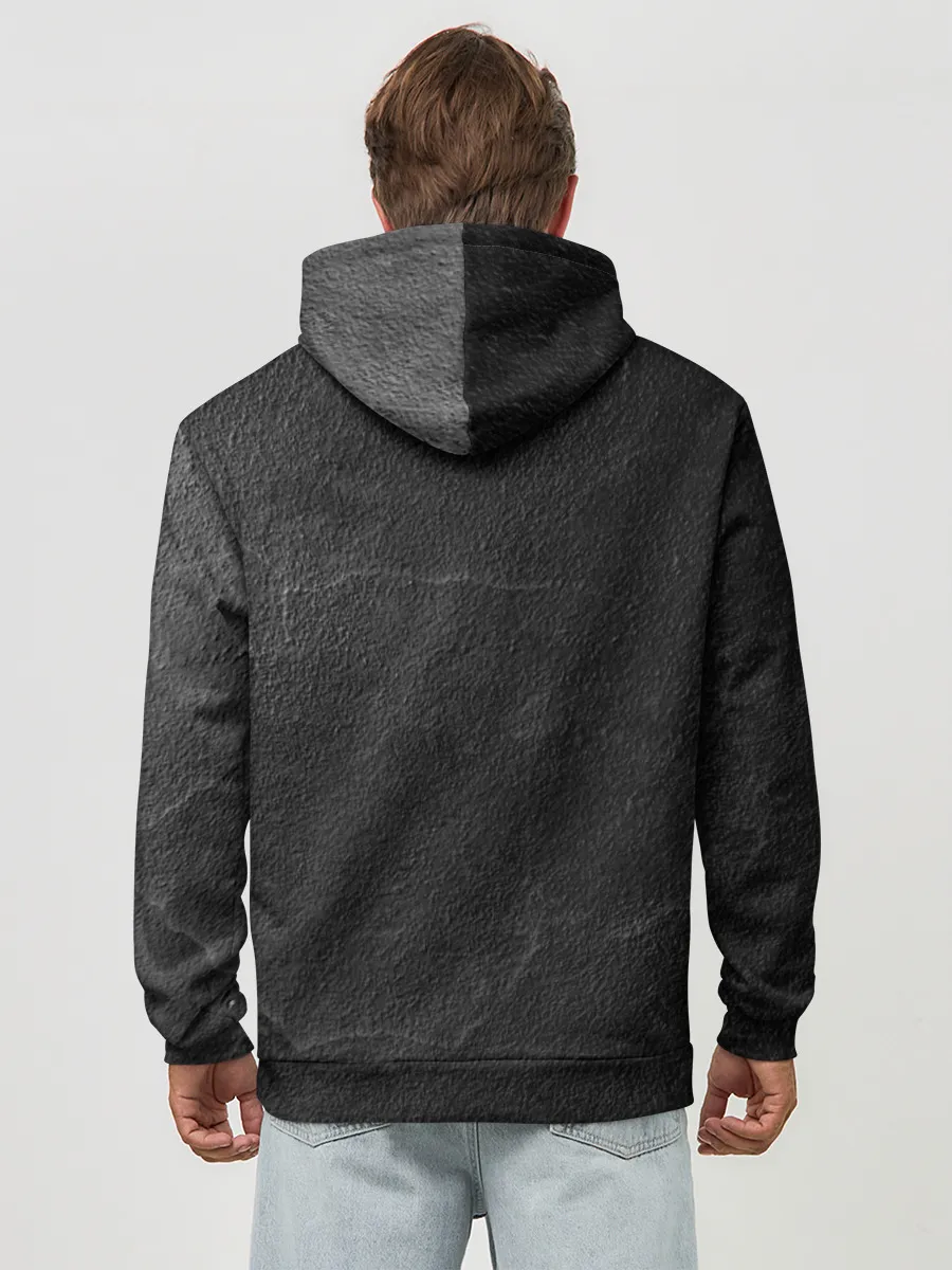 Худи мужской база хлопок / Живи Люби Пой