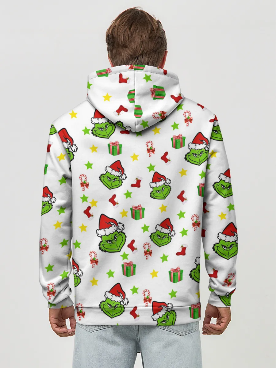 Худи мужской база хлопок / Гринч