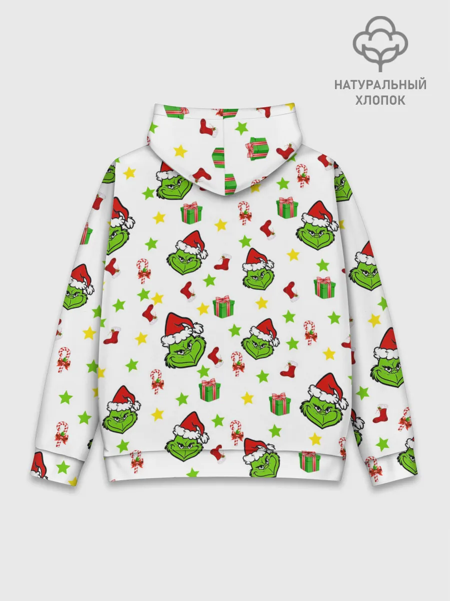 Худи мужской база хлопок / Гринч
