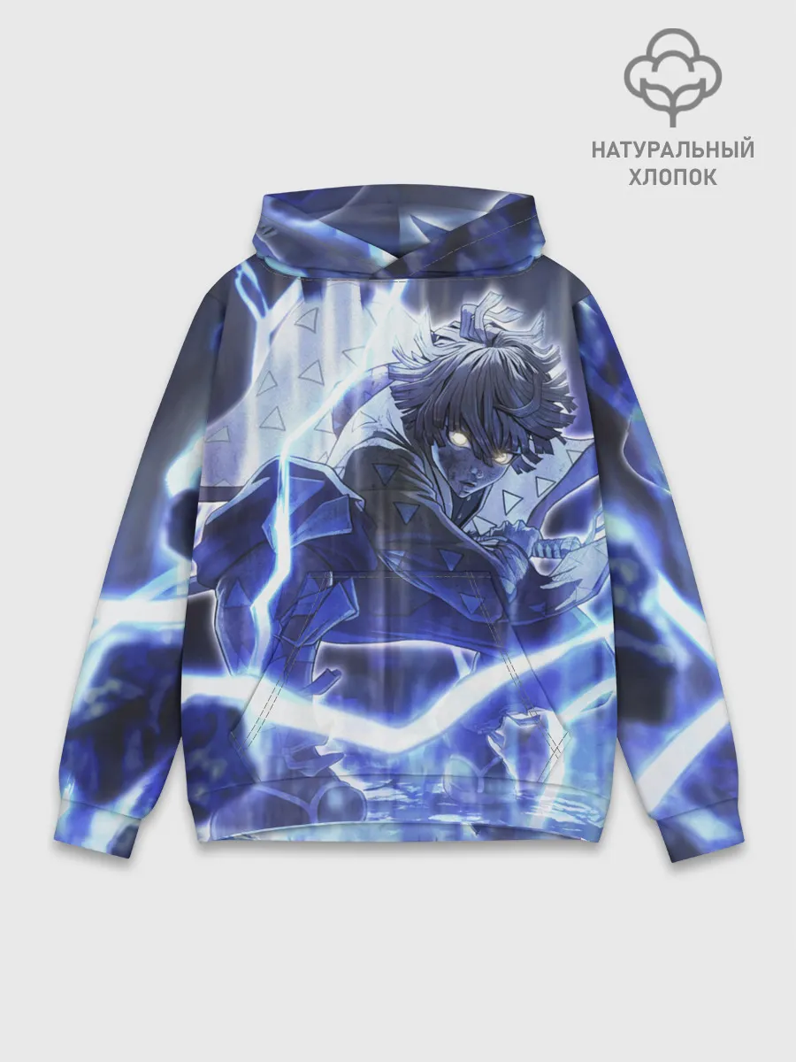 Худи мужской база хлопок / Клинок рассекающий демонов