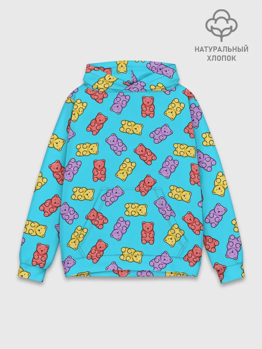 Худи мужской база хлопок / Мармеладные мишки