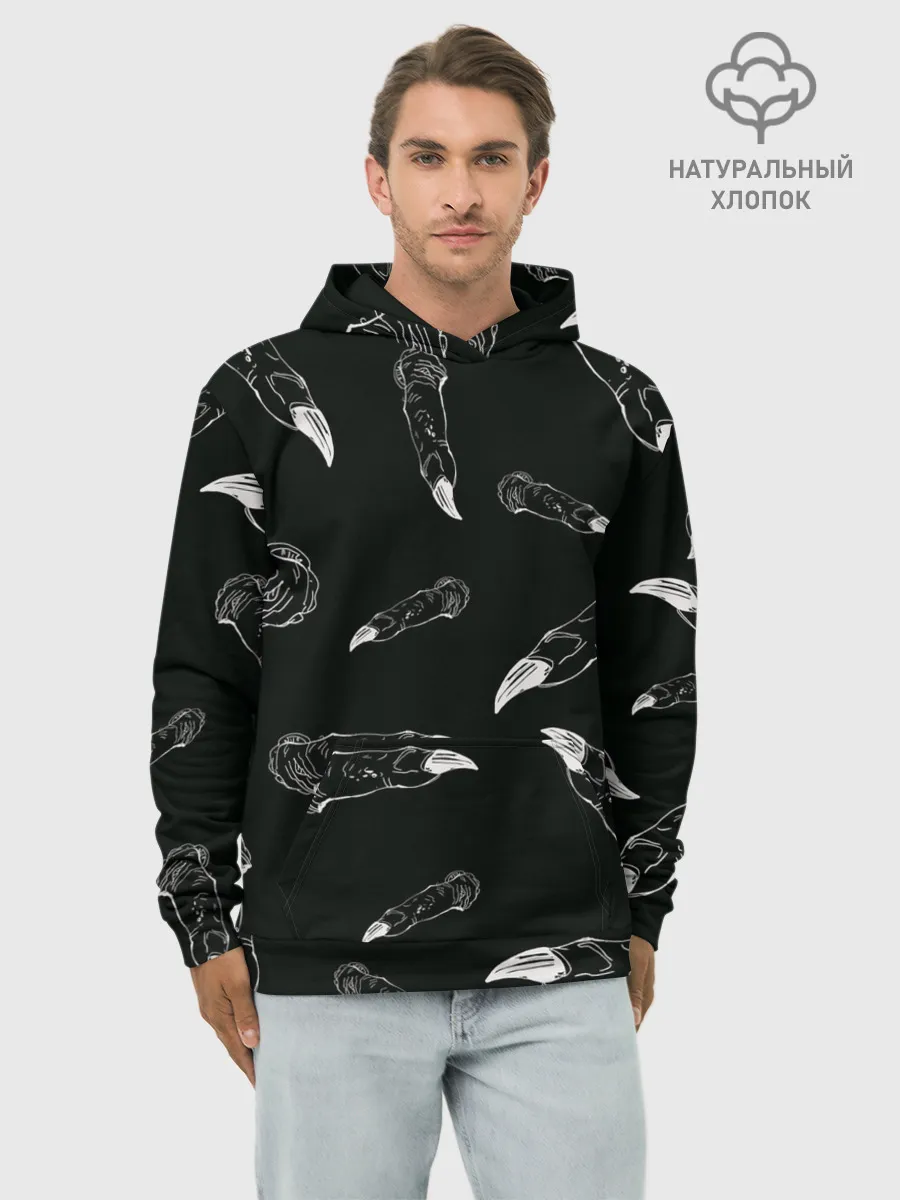 Худи мужской база хлопок / Jujutsi Kaisen Sukuna - Пальцы