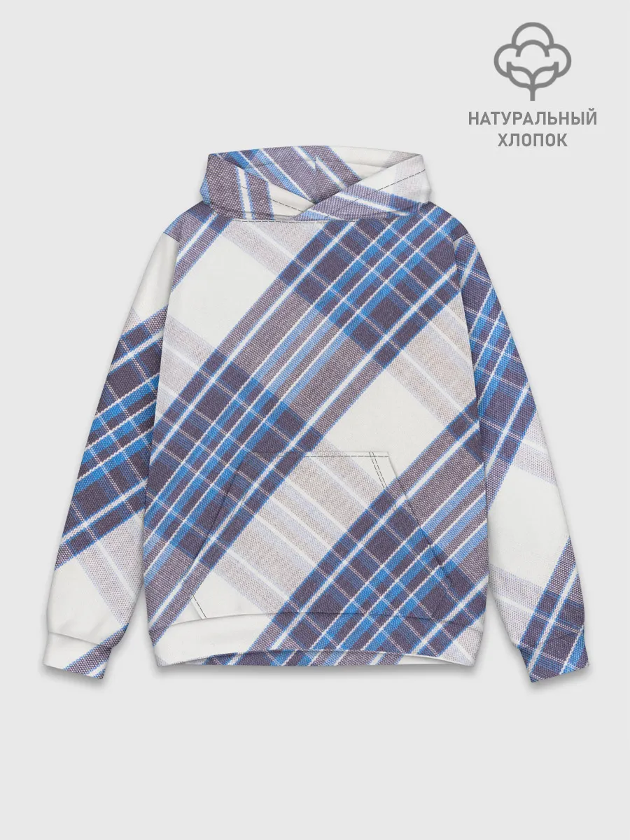 Худи мужской база хлопок / Шотландка | Scottish | Tartan