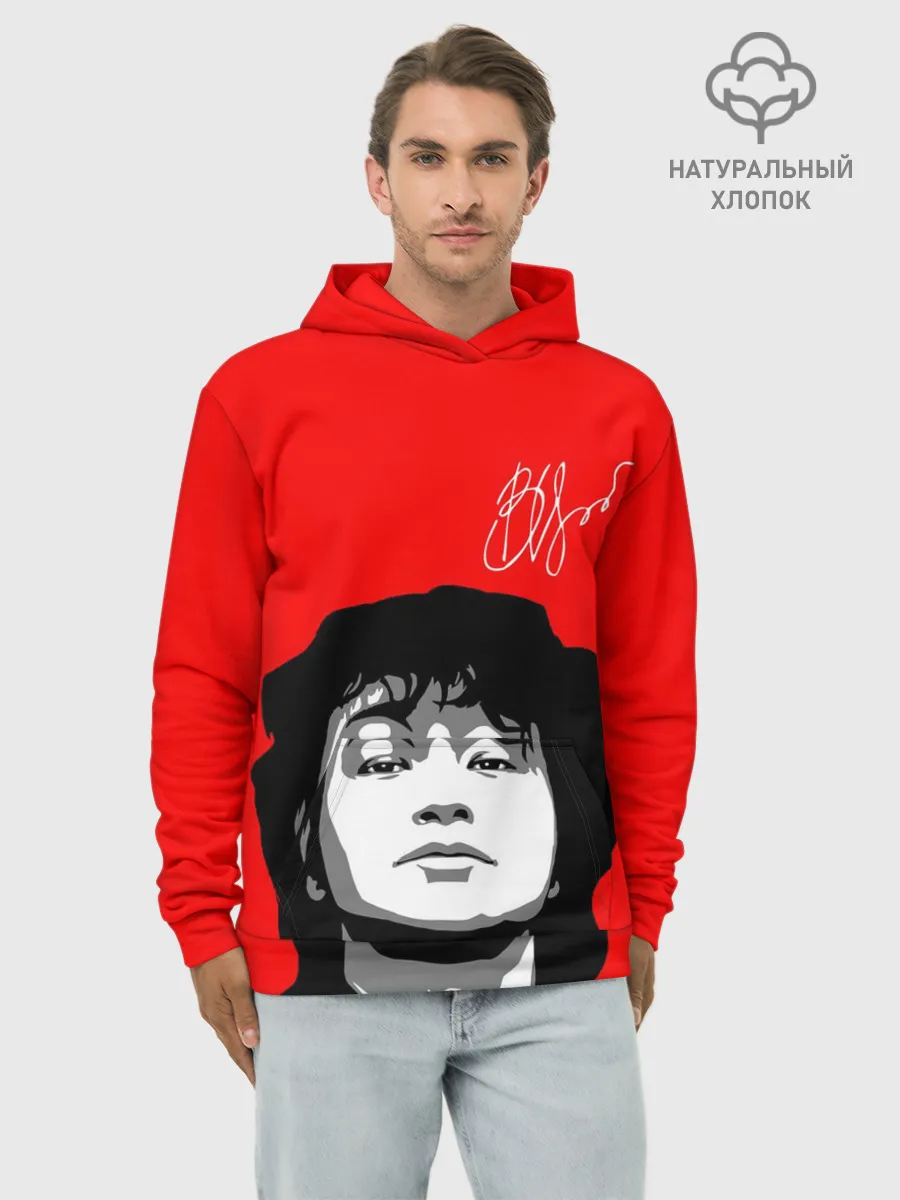 Худи мужской база хлопок / ВИКТОР ЦОЙ