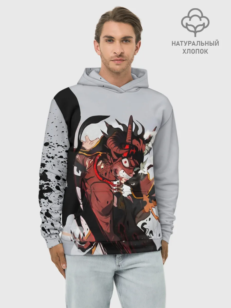 Худи мужской база хлопок / Hell Asta