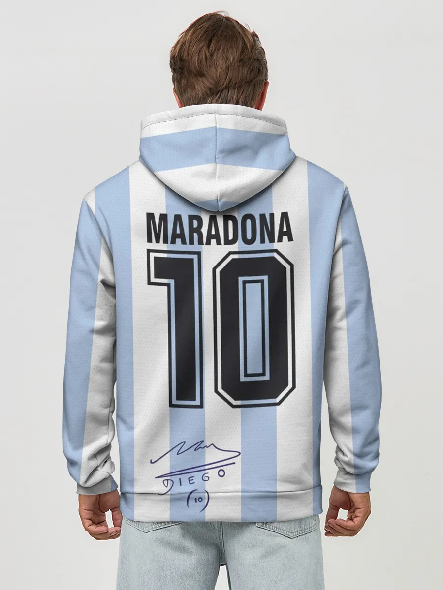 Худи мужской база хлопок / Diego Maradona 10