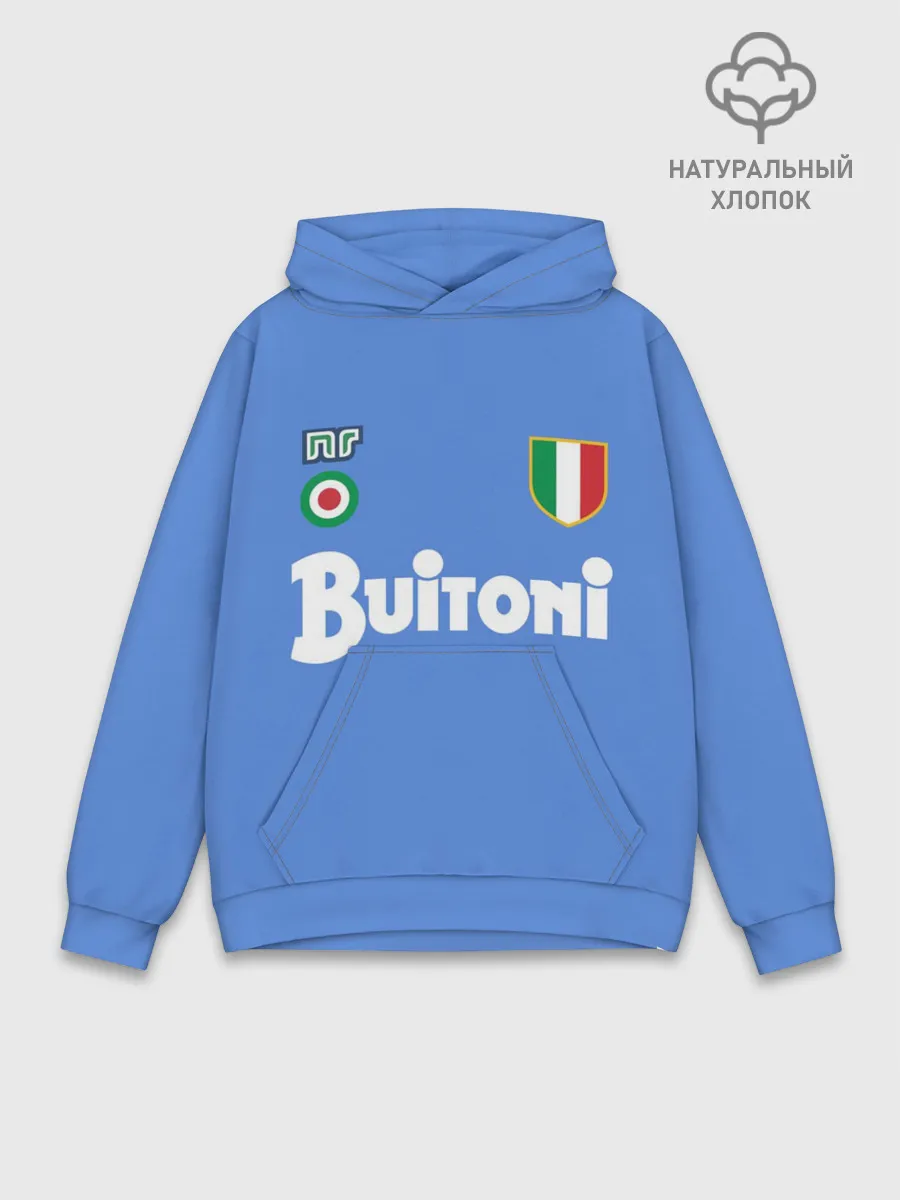 Худи мужской база хлопок / Диего Марадона Наполи Ретро