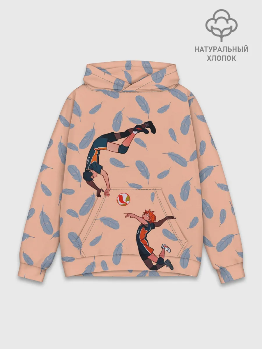 Худи мужской база хлопок / Karasuno Tobio x Hinata