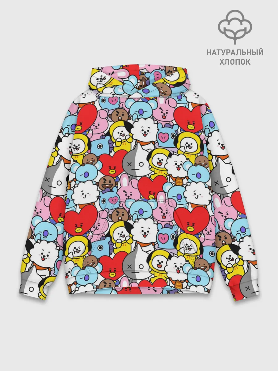 Худи мужской база хлопок / BT21 / BTS