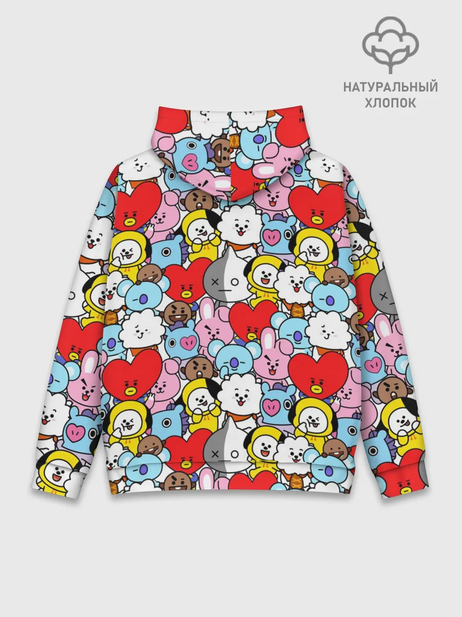 Худи мужской база хлопок / BT21 / BTS