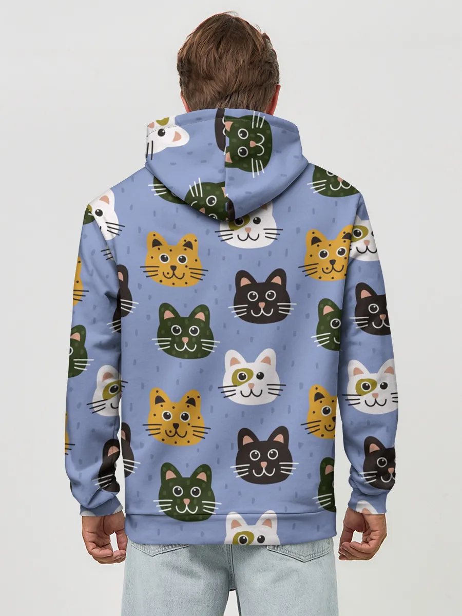 Худи мужской база хлопок / Котики