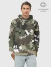 Худи мужской база хлопок / Камуфляж с кляксами